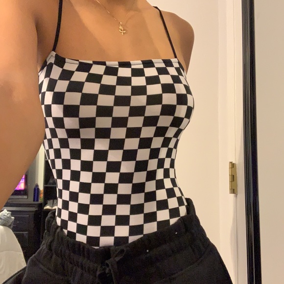 Windsor Tops - Checkerboard bodysuit